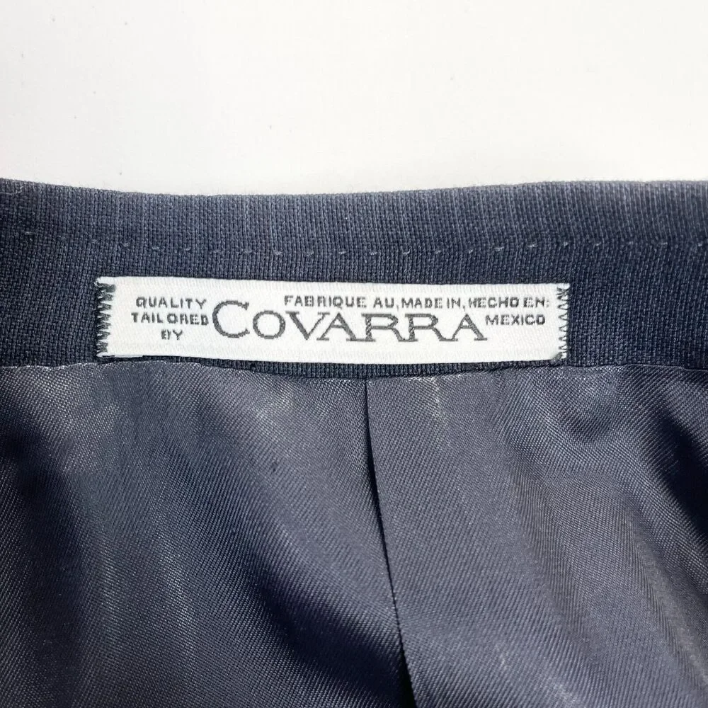 Emanuel Ungaro Blazer Suit Jacket Mens 38R Navy Pinstripe Wool Covarra‎ Classic